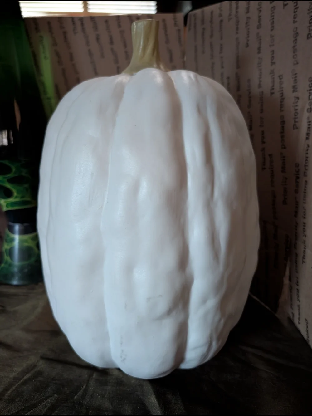 Target White Ceramic Pumpkin Sculpture with Cream Stem